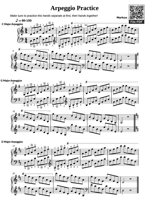 Arpeggio Practice Piano