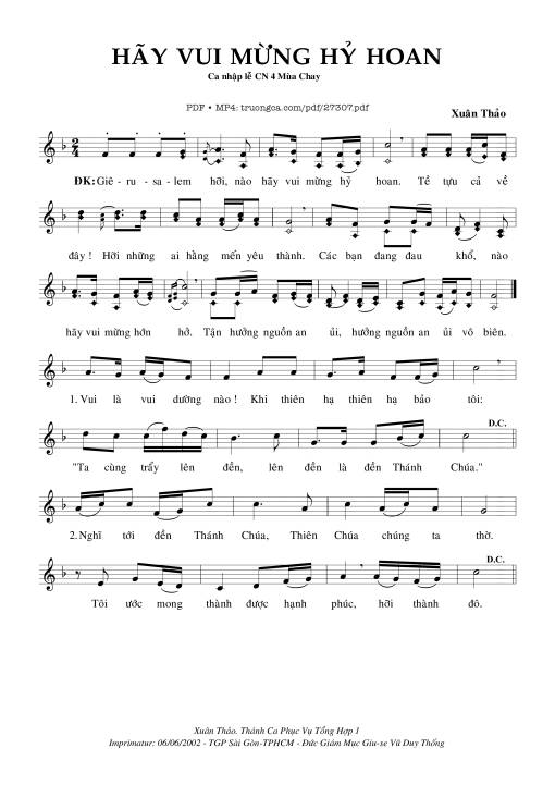 Hãy Vui Mừng Hỷ Hoan