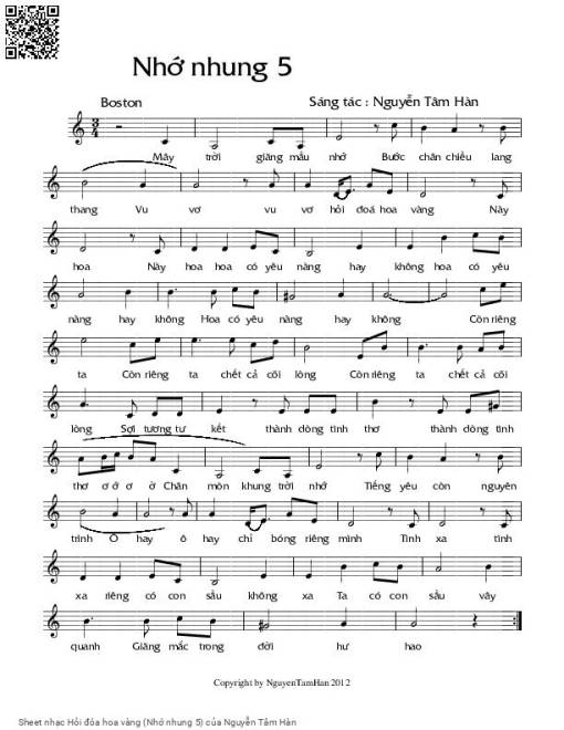 Hỏi đóa hoa vàng (Nhớ nhung 5)