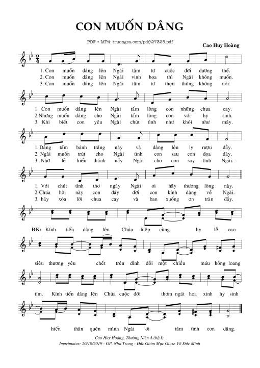 Con Muốn Dâng - Cao Huy Hoàng