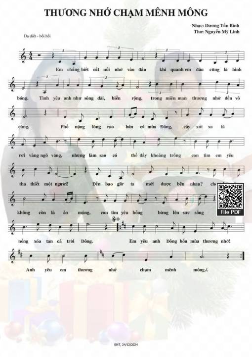 Thương nhớ chạm mênh mông