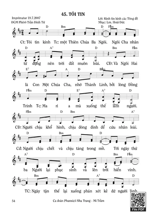 Tôi tin - Lm. Hoài Đức