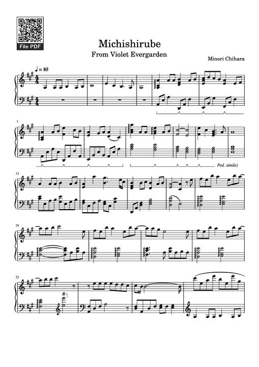 Michishirube Piano - Minori Chihara