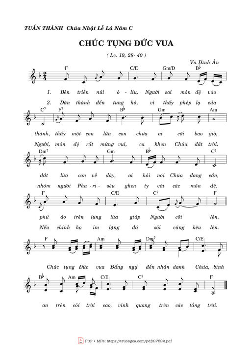 Chúc Tụng Đức Vua