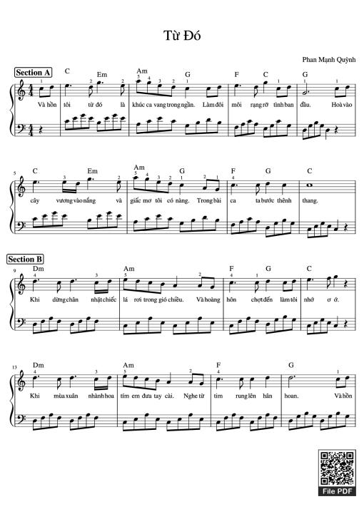 Từ Đó Piano - Phan Mạnh Quỳnh
