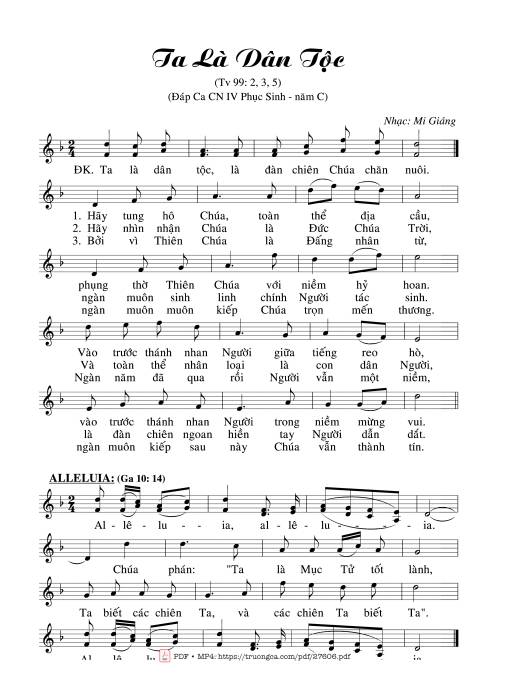 Thánh Vịnh 99, Ta Là Dân Tộc