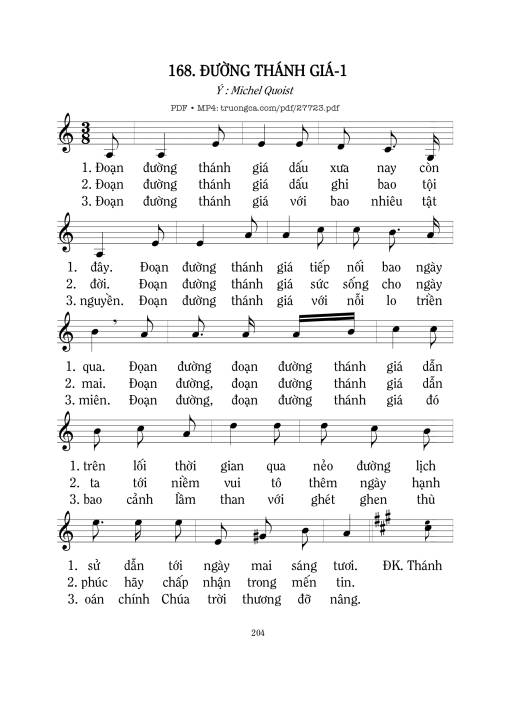 Sheet nhạc PDF bài Đường Thánh Giá 1