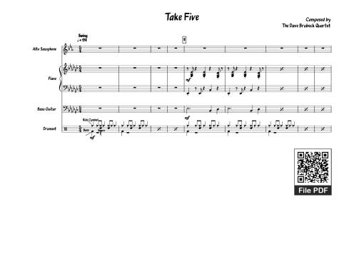 Sheet nhạc PDF bài Take Five Piano
