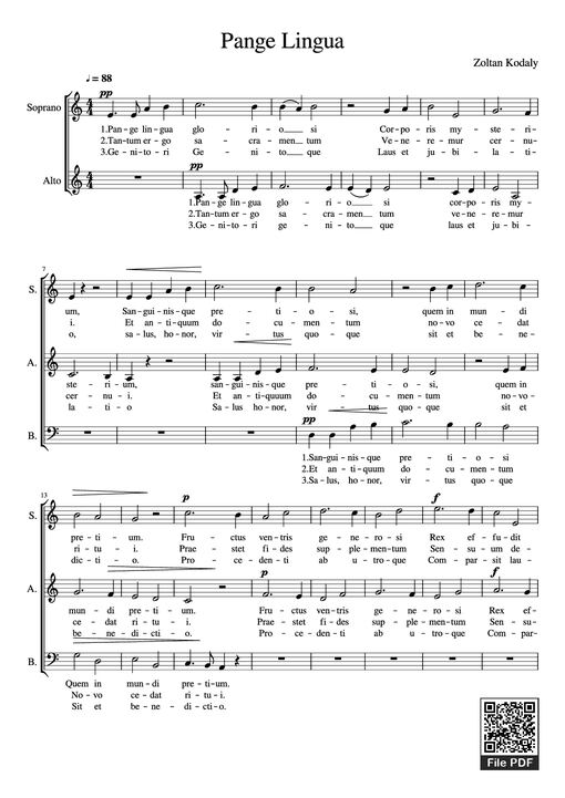 Pange Lingua - Zoltan Kodaly