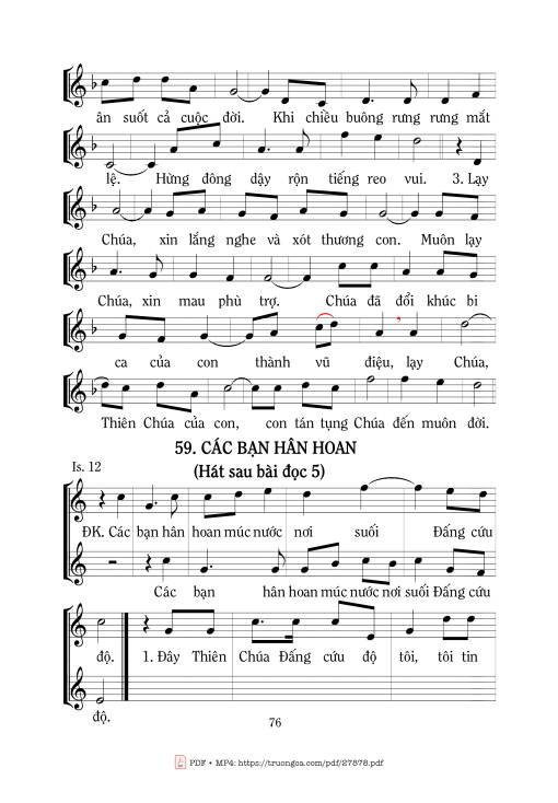 Sheet nhạc PDF bài Các Bạn Hân Hoan