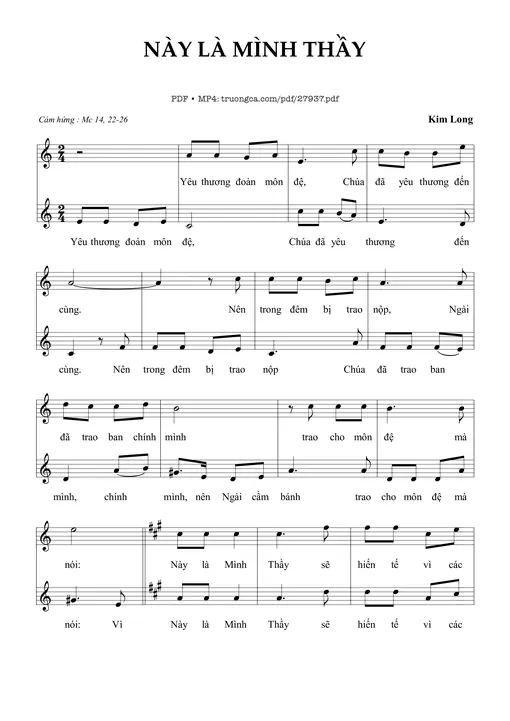 Sheet nhạc PDF bài Này Là Mình Thầy