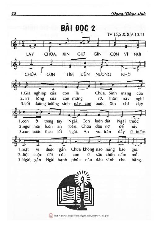 Thánh Vịnh 15, Vọng Phục Sinh - Bài Đọc 2