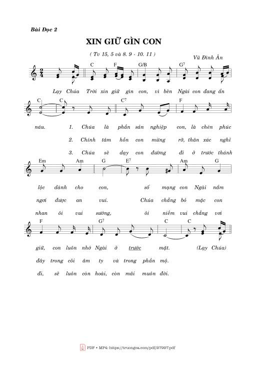 Thánh Vịnh 15, Xin Giữ Gìn Con