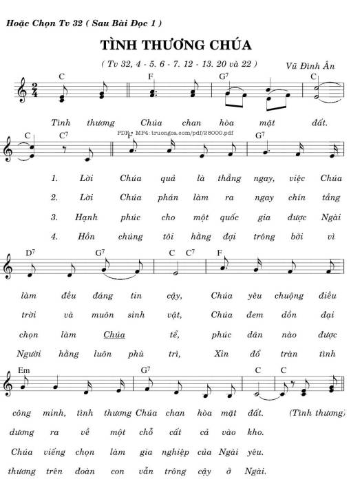 Thánh Vịnh 32, Tình Thương Chúa