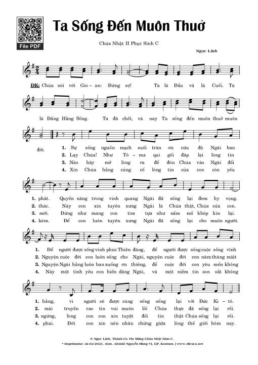 Ta Sống Đến Muôn Thuở