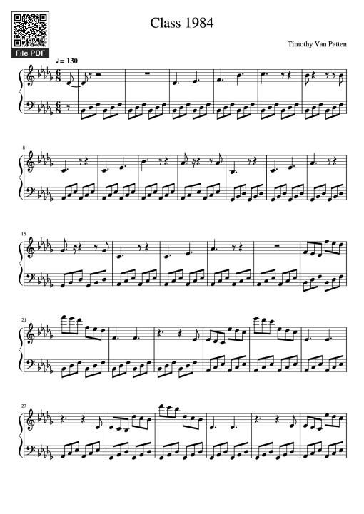 Class 1984 Piano - Timothy Van Patten