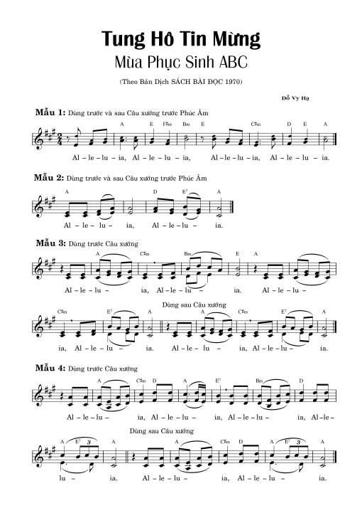 Sheet nhạc PDF bài Tung hô tin mừng Mùa Phục Sinh (THTM)