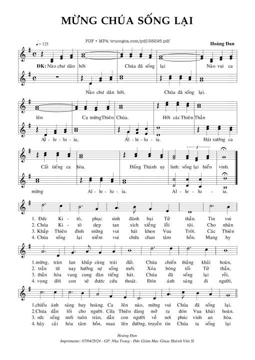 Mừng Chúa Sống Lại