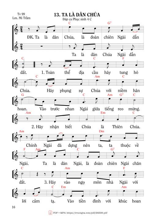 Thánh Vịnh 99, Ta Là Dân Chúa