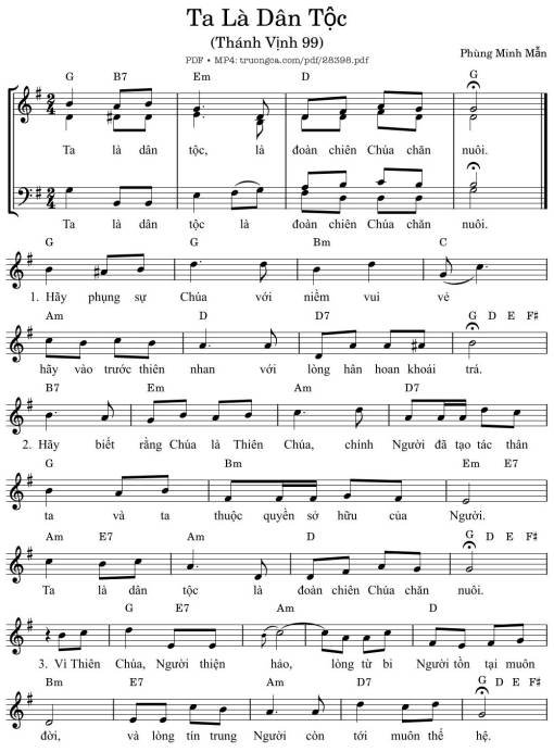 Thánh Vịnh 99, Ta Là Dân Tộc