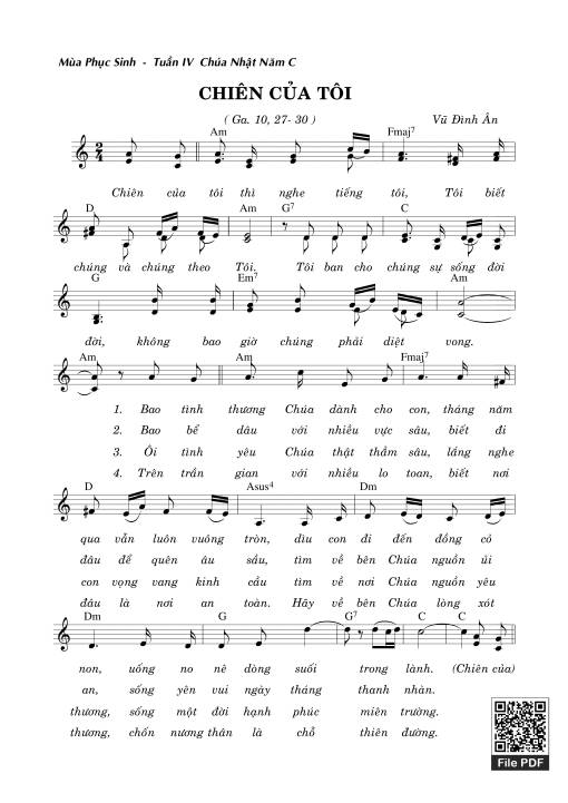 Sheet nhạc PDF bài Chiên Của Tôi
