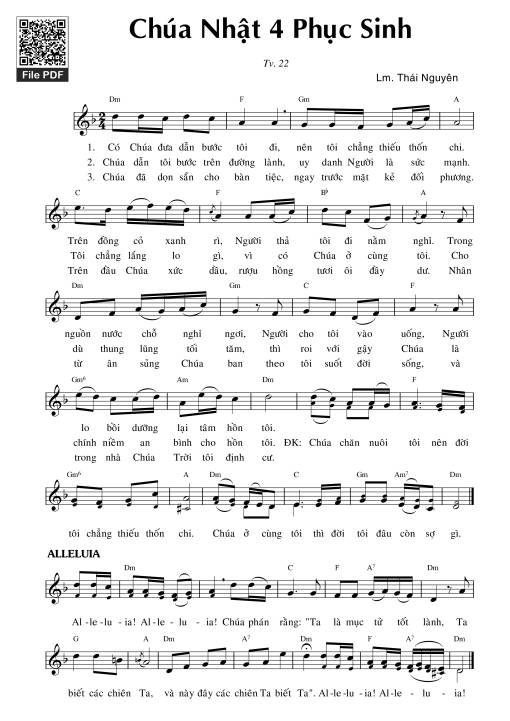 Thánh Vịnh 22, Chúa Nhật 4A Phục Sinh