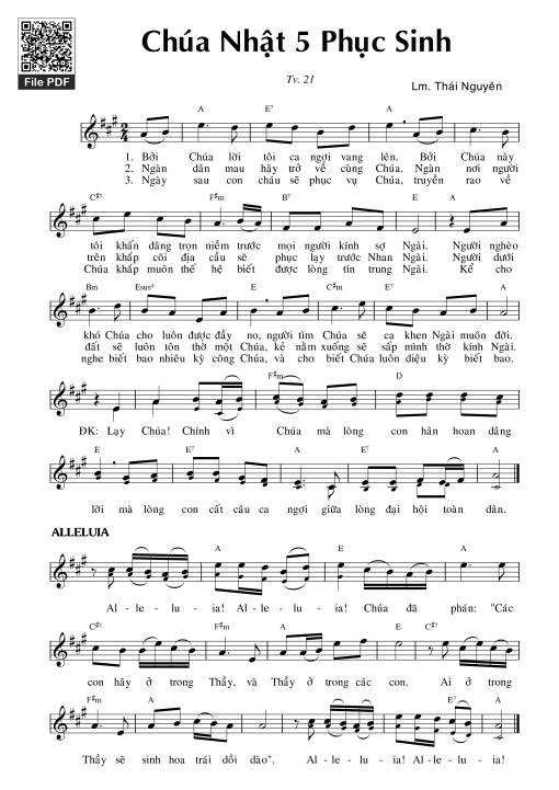 Thánh Vịnh 21, Chúa Nhật 5B Phục Sinh