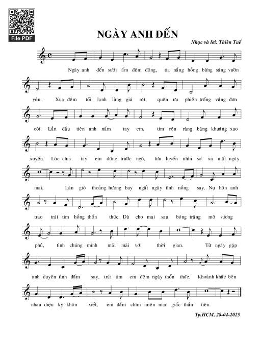 Ngày anh đến - Thiên Tuế