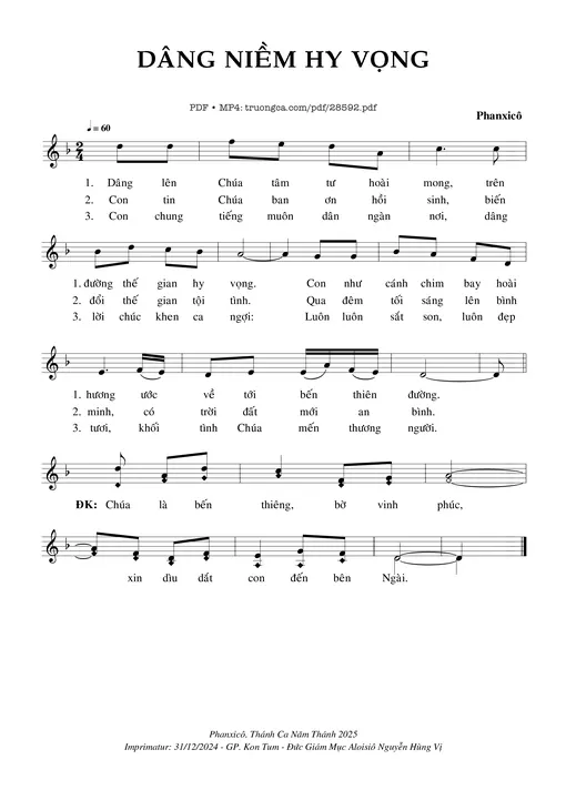 Dâng Niềm Hy Vọng