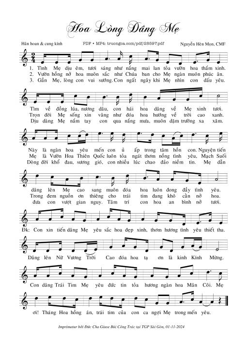 Hoa Lòng Dâng Mẹ