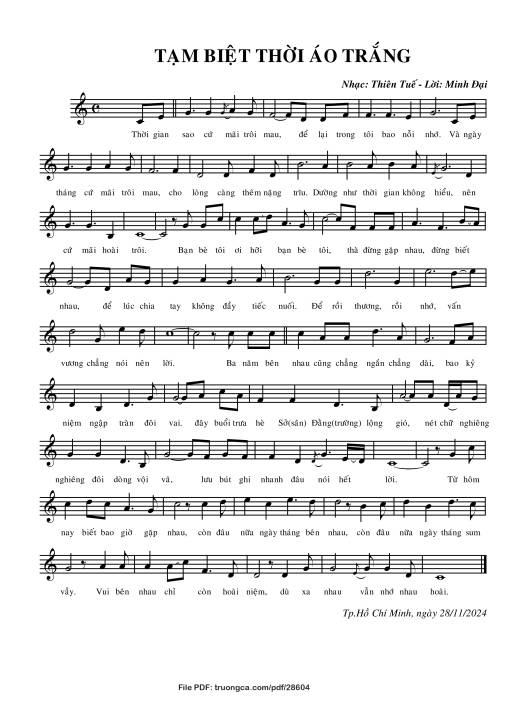 Tạm biệt thời áo trắng