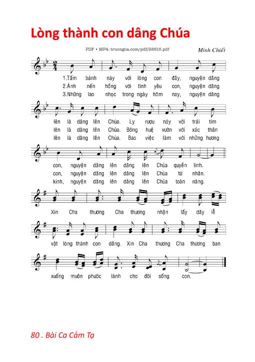 Lòng Thành Con Dâng Chúa