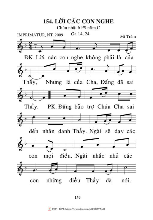 Lời Các Con Nghe