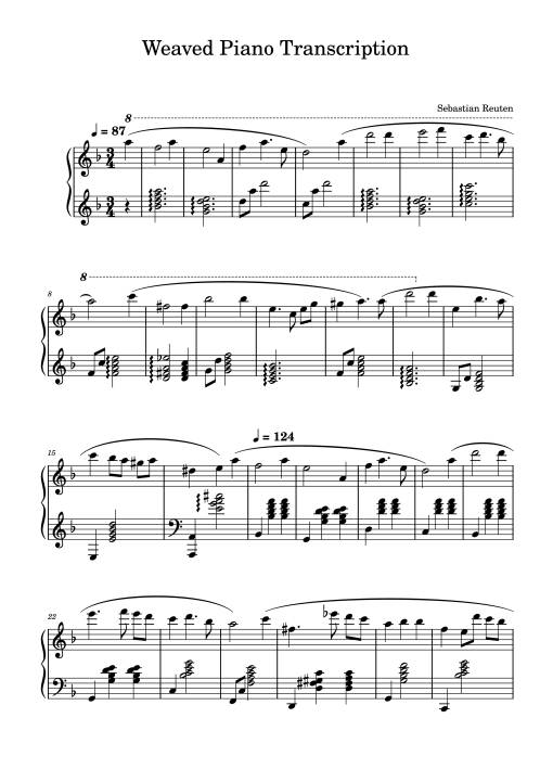 Weaved Piano Transcription