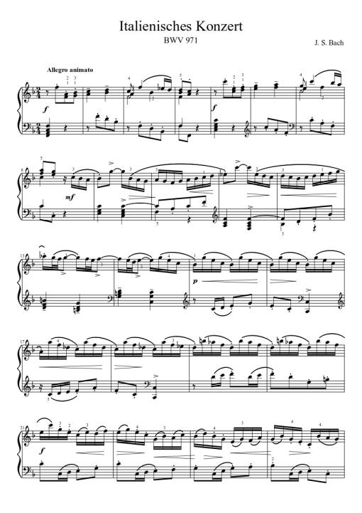 Italienisches Konzert Piano