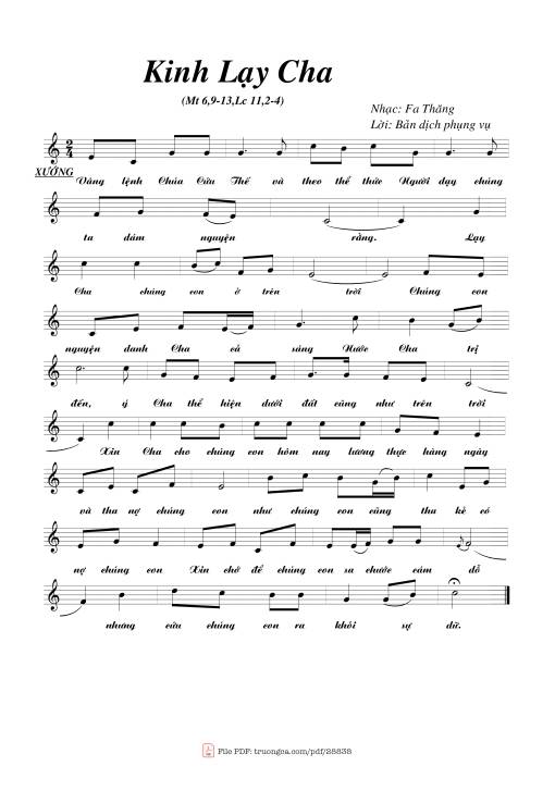 Kinh Lạy Cha - Fa Thăng