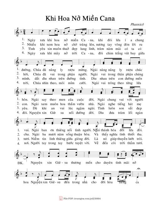 Khi hoa nở miền Cana