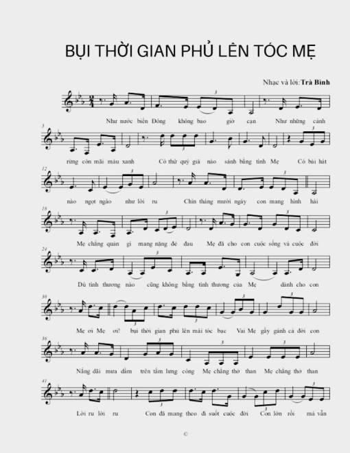 Bụi thời gian phủ lên tóc mẹ