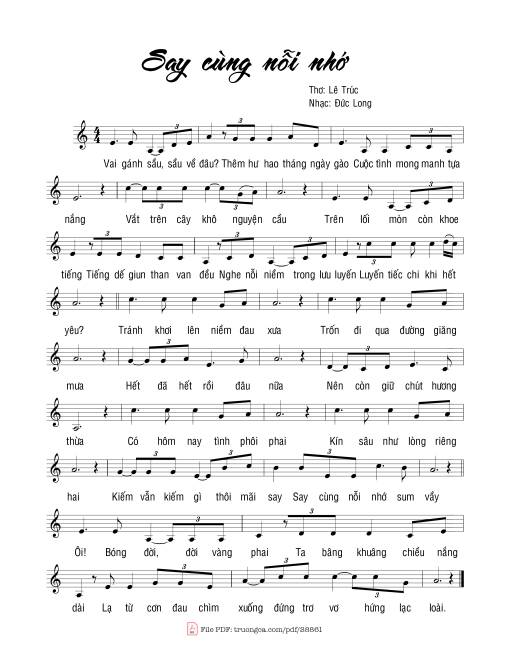 Say cùng nỗi nhớ