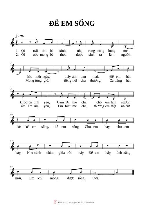 Để em sống - Composer