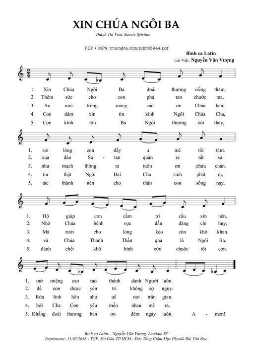 Xin Chúa Ngôi Ba