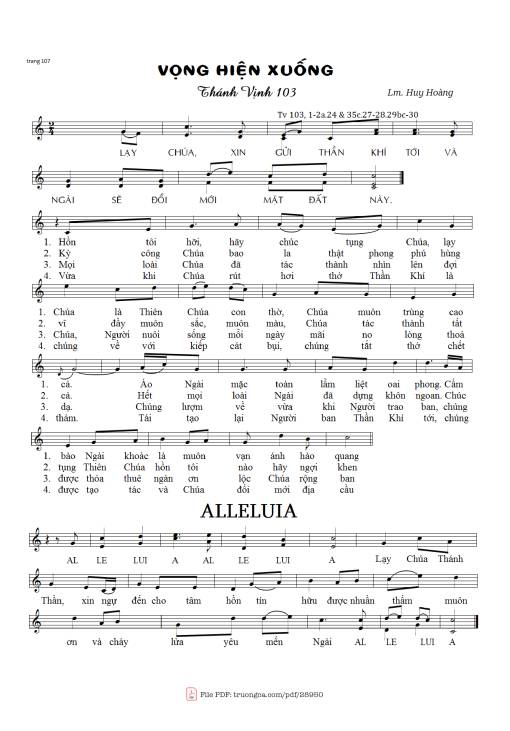 Thánh Vịnh 103 (Vọng Hiện Xuống)