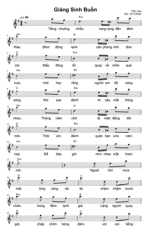 Giáng sinh buồn - Trần Liêu