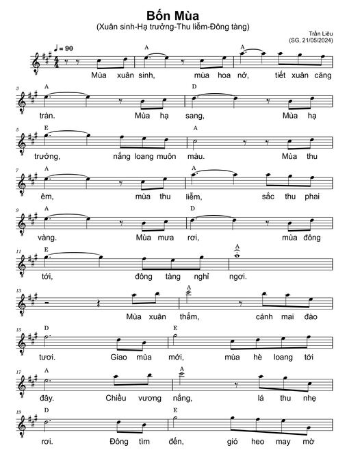Bốn mùa - Trần Liêu