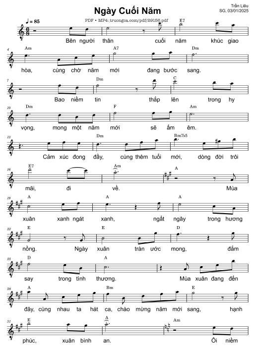 Ngày cuối năm - Trần Liêu