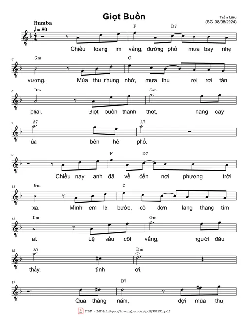 Giọt buồn - Trần Liêu