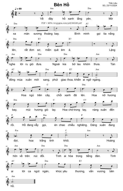 Bên hồ - Trần Liêu