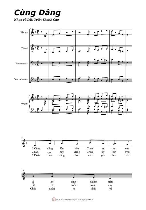 Cùng Dâng (Hợp xướng Violins & Organ)