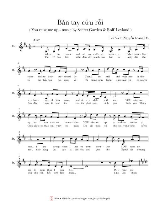 Bàn tay cứu rỗi (You raise me up)