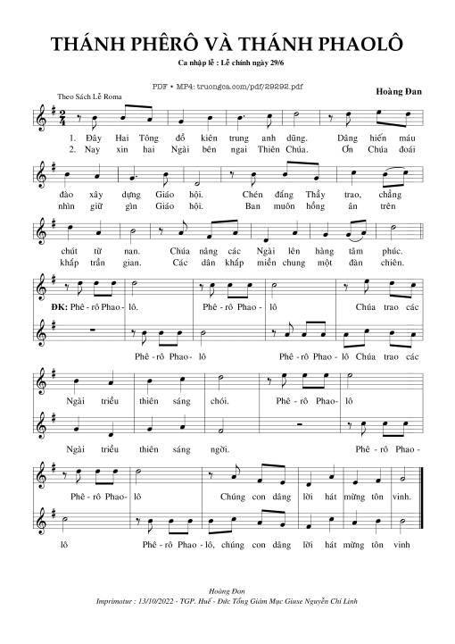 Thánh Phê-Rô Và Thánh Phao-Lô